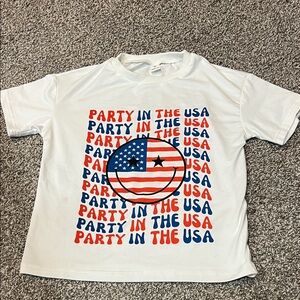 SHEIN White USA Celebration Tee
